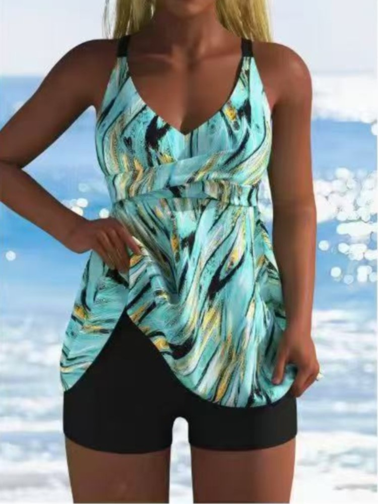 Swimwear - Nieuwe Hoge Taille Badmode Tankini Set