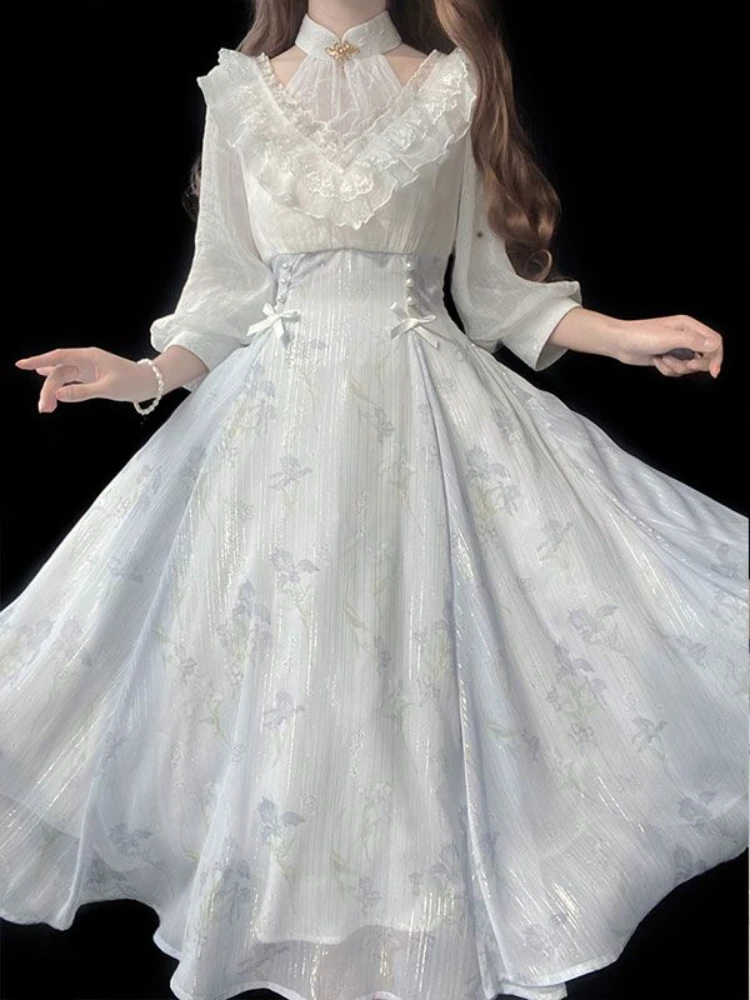 Vrouwen Bloemen Lolita Jurk Ko - French Vintage Floral Midi Dress recensie en prijs
