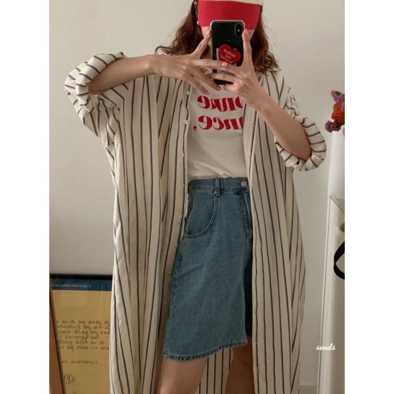 Koreaanse minimalistische loss - Korean Style A Line Shirt Dress recensie en prijs