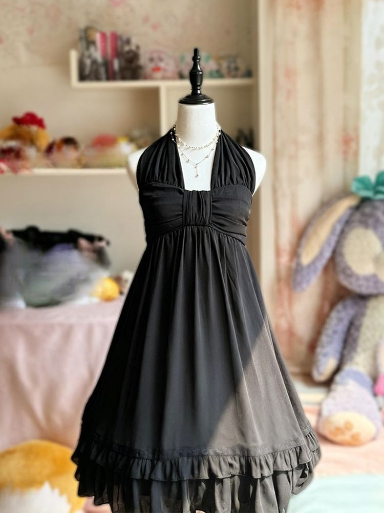 Vintage elegante halter midi-j - French Vintage Floral Midi Dress recensie en prijs