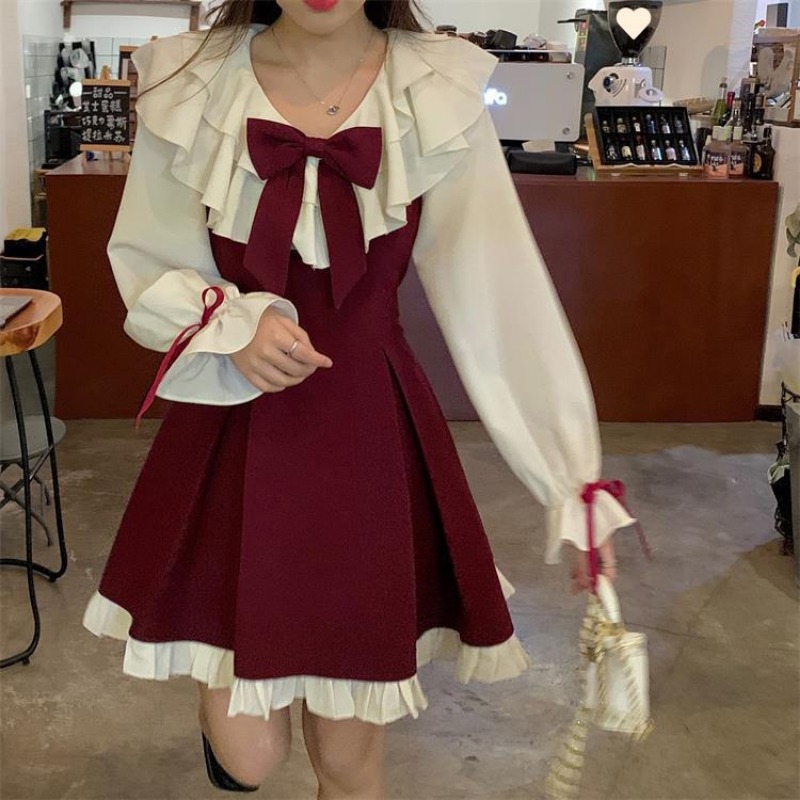 2025 Nieuwe Koreaanse Zoete Le - Korean Style A Line Shirt Dress recensie en prijs