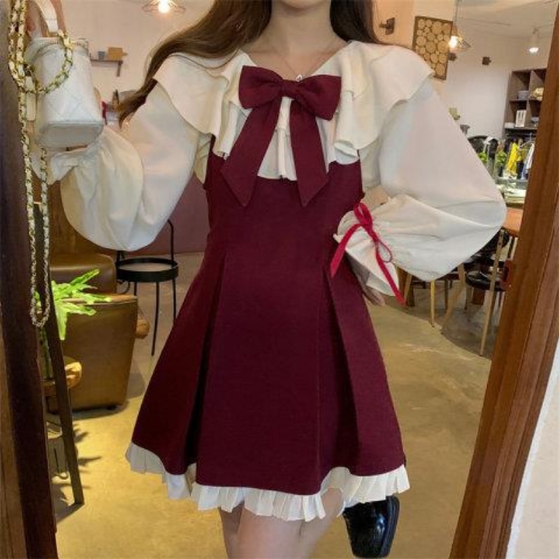 2025 Nieuwe Koreaanse Zoete Le - Korean Style A Line Shirt Dress recensie en prijs