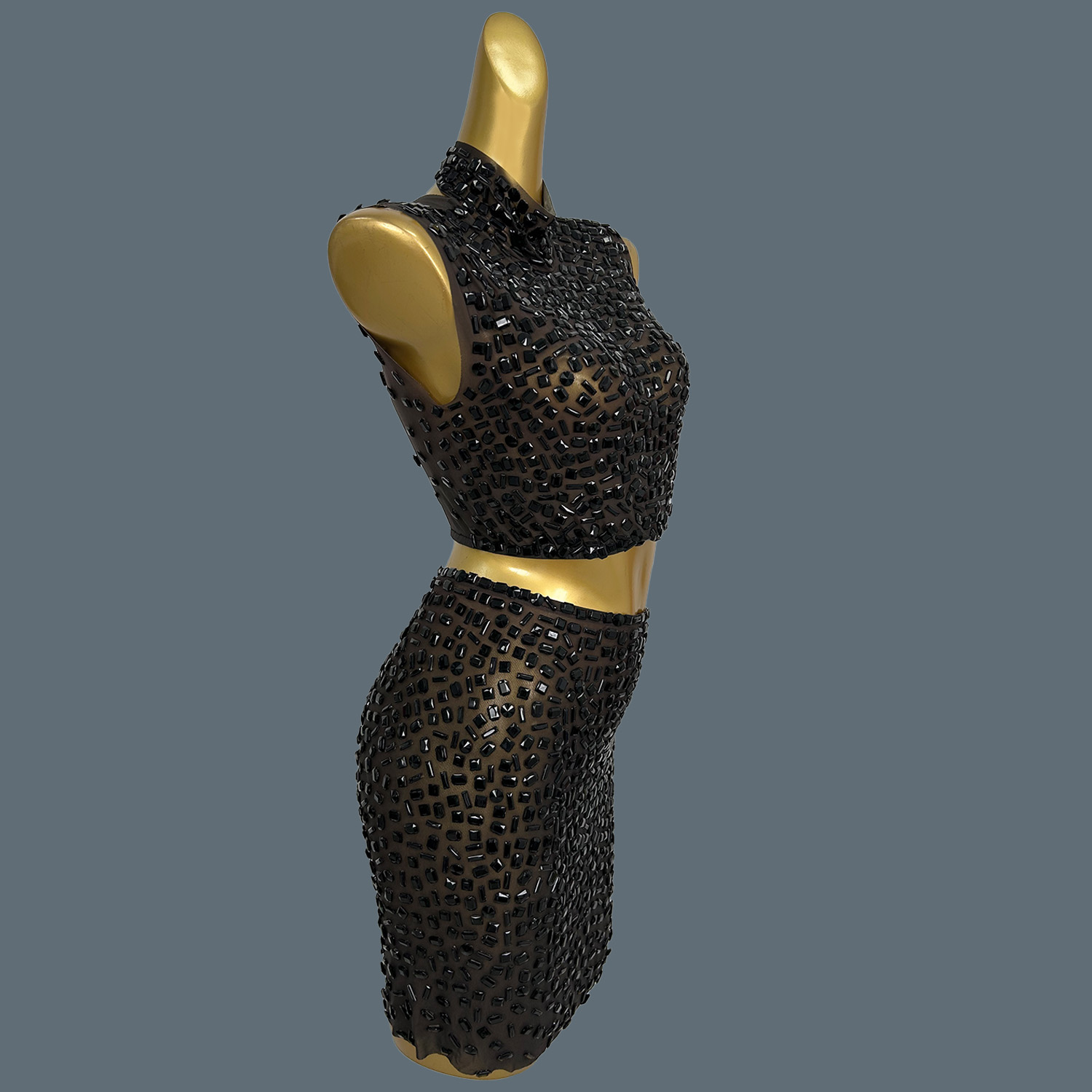 Zomer Sparkly Zwarte Strass Ju - Sparkly Rhinestone Club Party Dress recensie en prijs