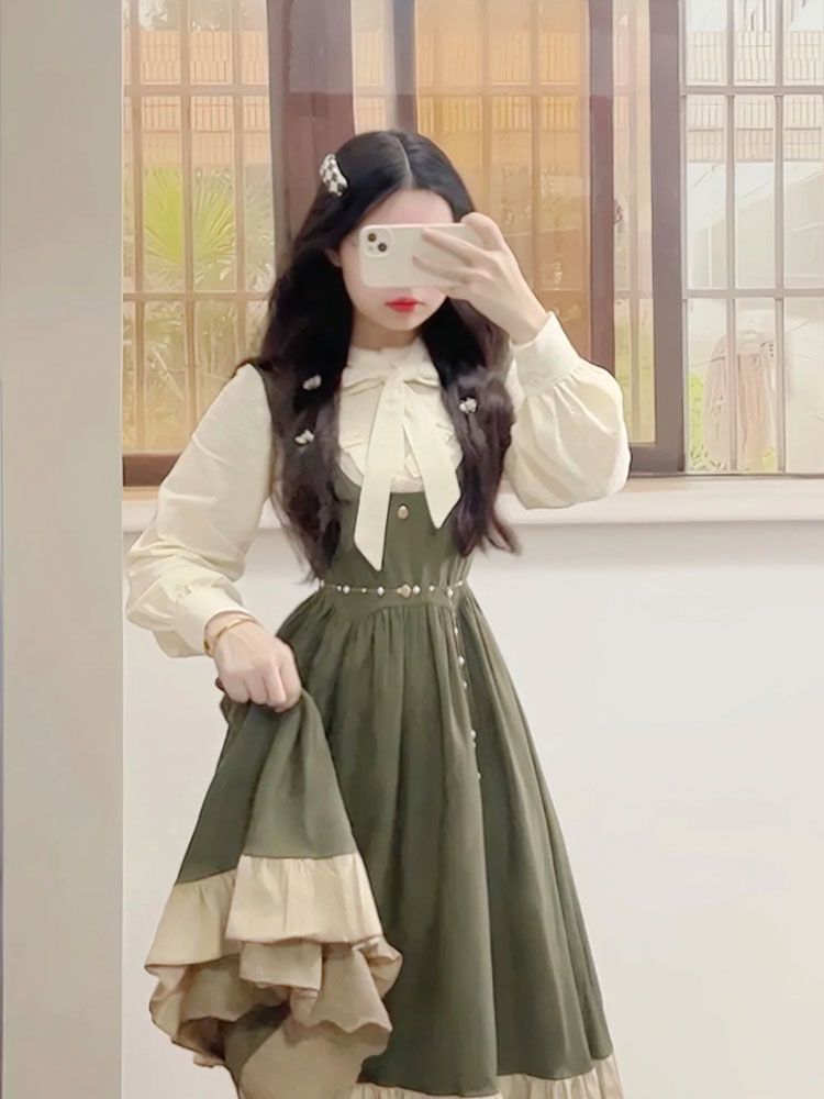 2025 Nieuwe Japanse Koreaanse  - Korean Style A Line Shirt Dress recensie en prijs