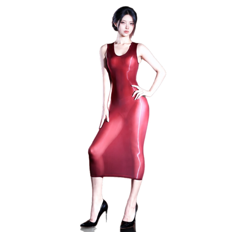 Dames sexy jurk mouwloos olieg - Sexy Mesh Sheer Bodycon Dress recensie en prijs