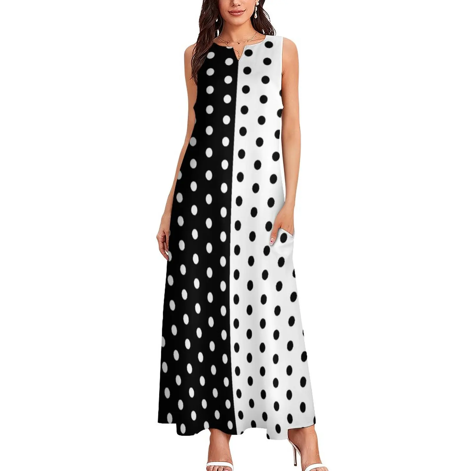 Retro tweekleurige jurk lente  - Boho Summer Beach Maxi Dress recensie en prijs