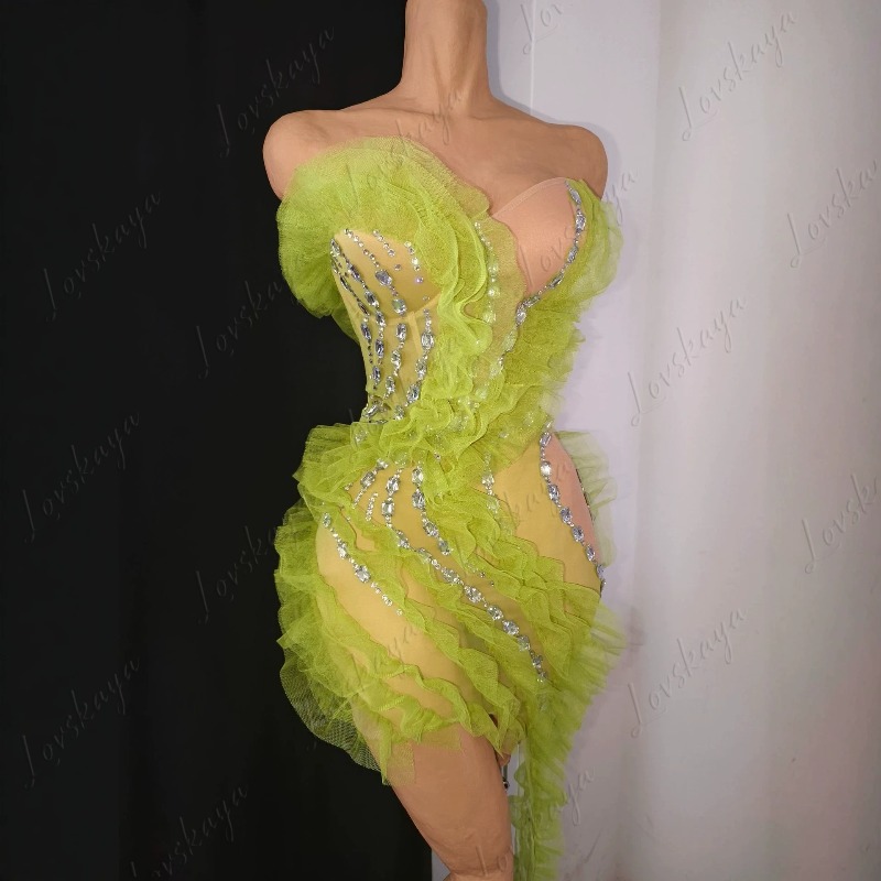 Luxe, met de hand bezette, doo - Sparkly Rhinestone Club Party Dress recensie en prijs