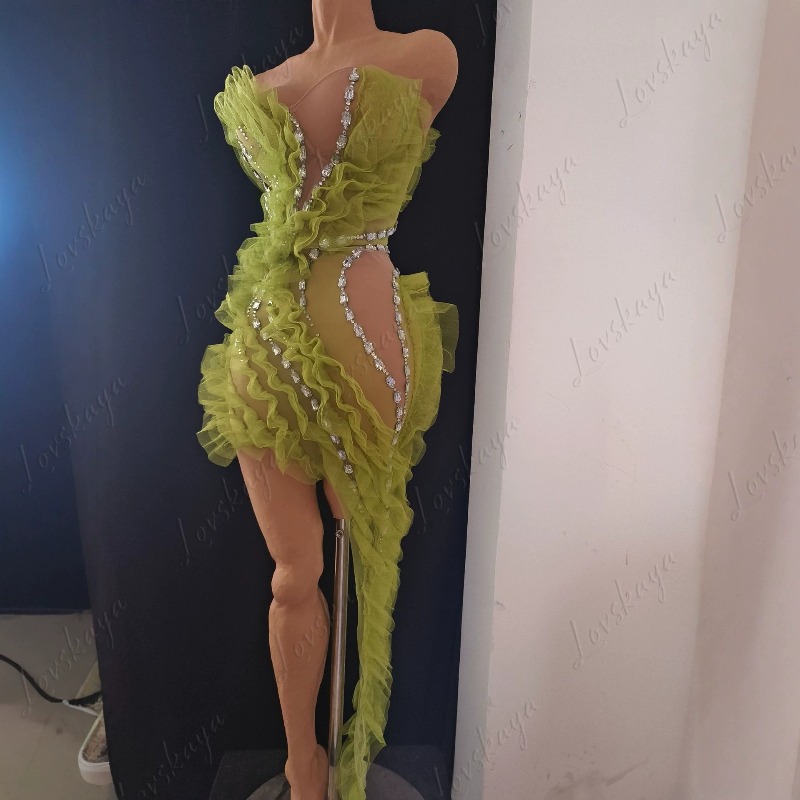 Luxe, met de hand bezette, doo - Sparkly Rhinestone Club Party Dress recensie en prijs